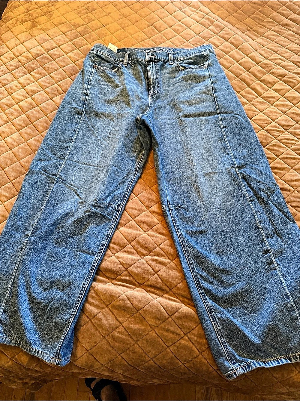 American Eagle Dreamy Drape Barrel Jean Women's Blue Jeans Waist 10